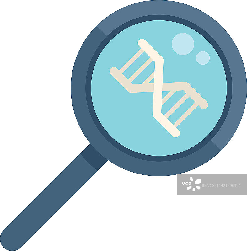 DNA搜索图标扁平转基因食品图片素材