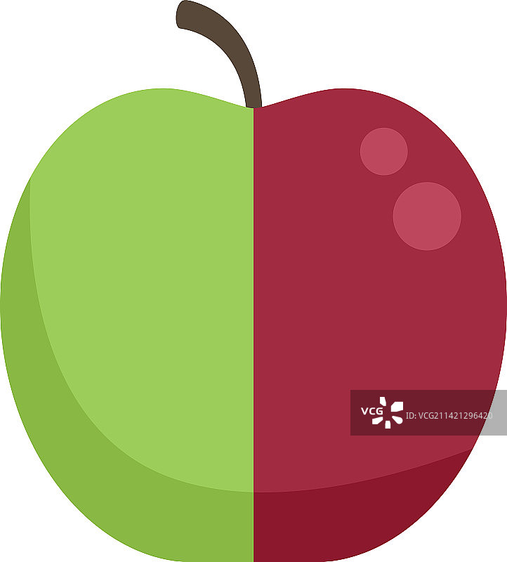 转基因苹果图标扁平化学测试图片素材