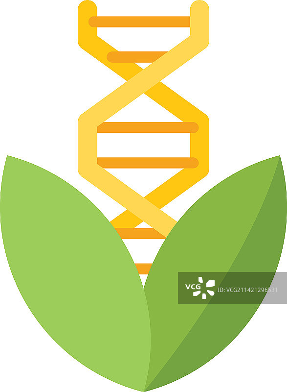 DNA植物图标扁平转基因食品图片素材