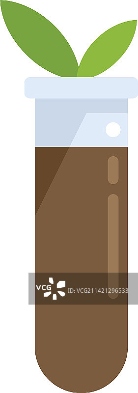 农业实验室试管图标扁平转基因图片素材