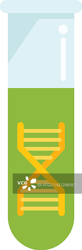 DNA试管图标扁平转基因食品图片素材