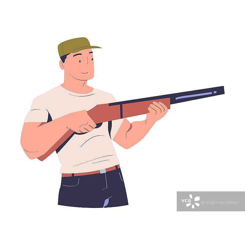 男人持枪瞄准目标图片素材