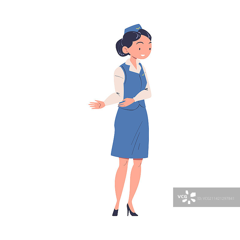 机场里友好的航空公司女员工图片素材
