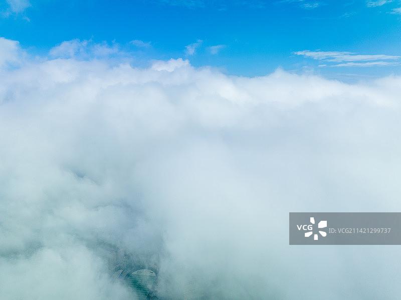 航拍云景都市风光图片素材