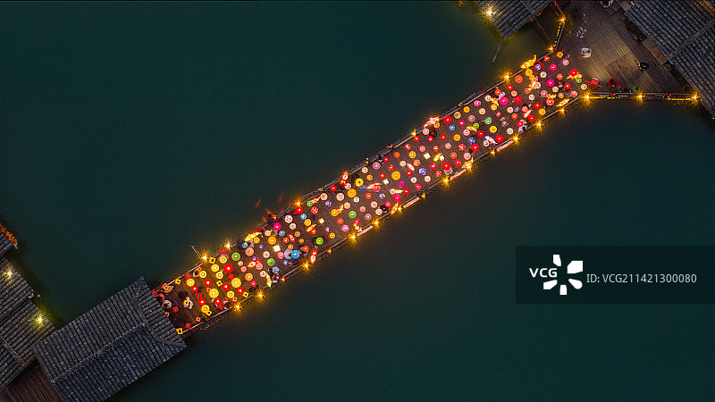 乌镇西栅花灯图片素材