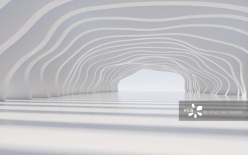 三维渲染弯曲通道图片素材