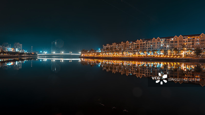 广西壮族自治区防城港市上思县夜景风光图片素材