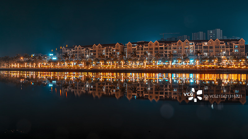广西壮族自治区防城港市上思县夜景风光图片素材