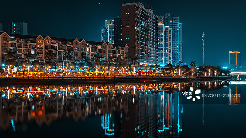 广西壮族自治区防城港市上思县夜景风光图片素材