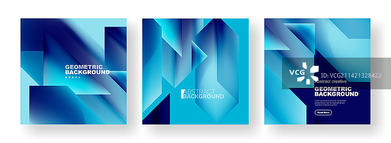 一套抽象几何海报图片素材