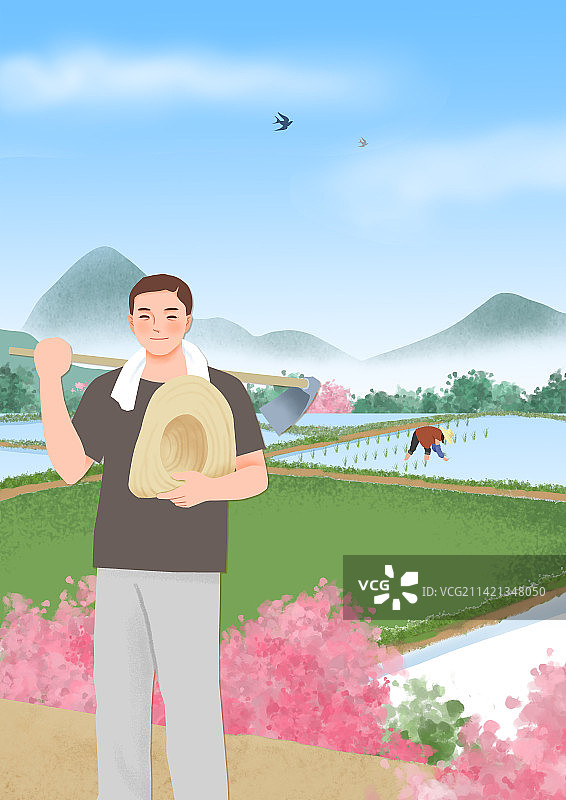 农民春种图片素材