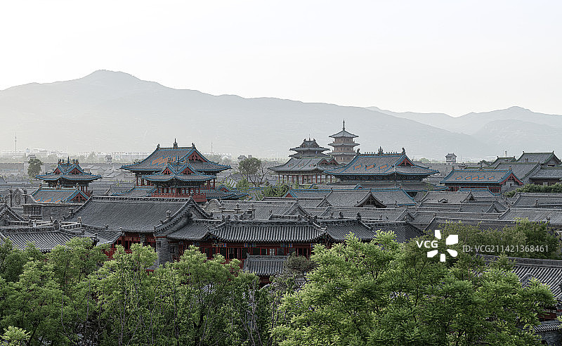 山西太原古县城建筑景观图片素材