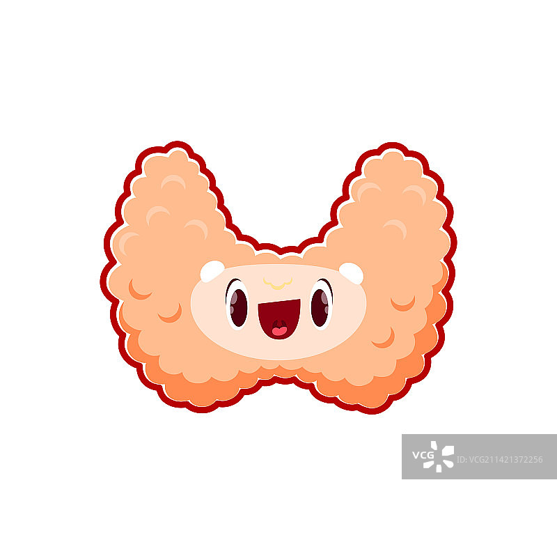 卡通甲状腺人体器官角色图片素材