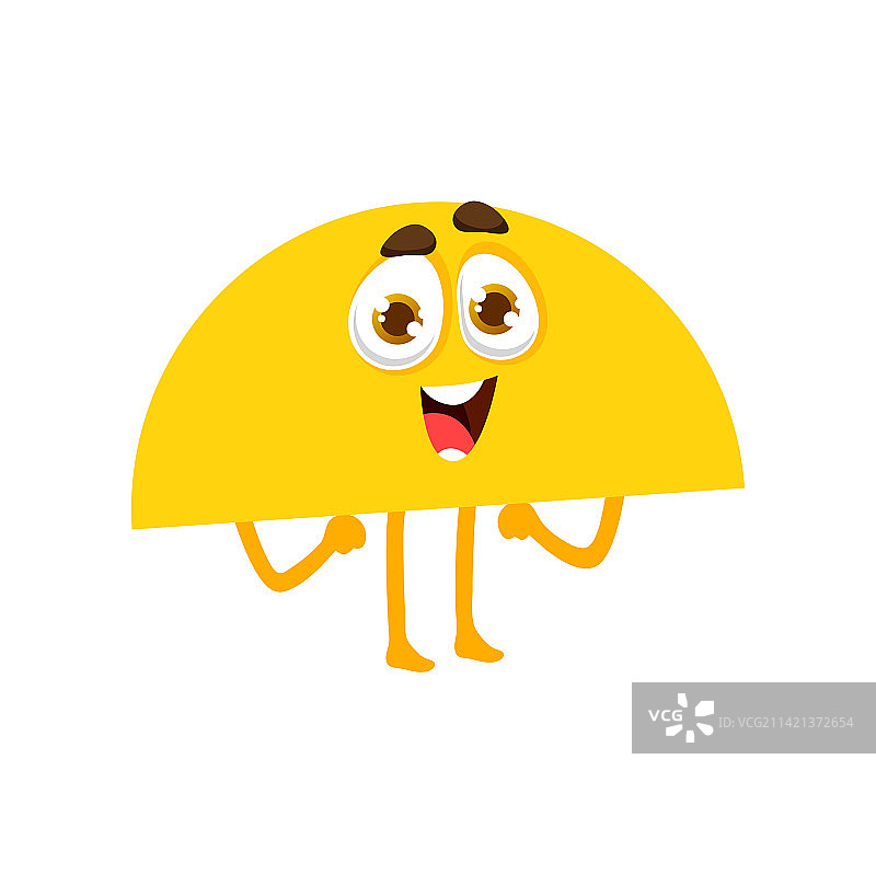 有趣的半圆形数学形状字符图片素材