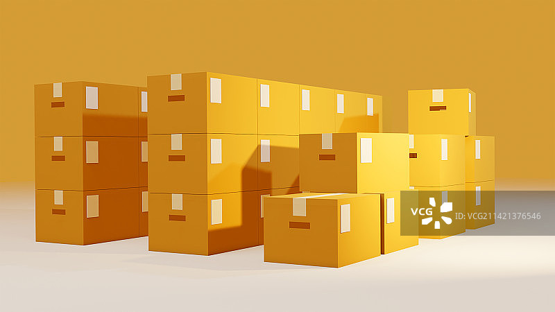 3D快递箱子图片素材