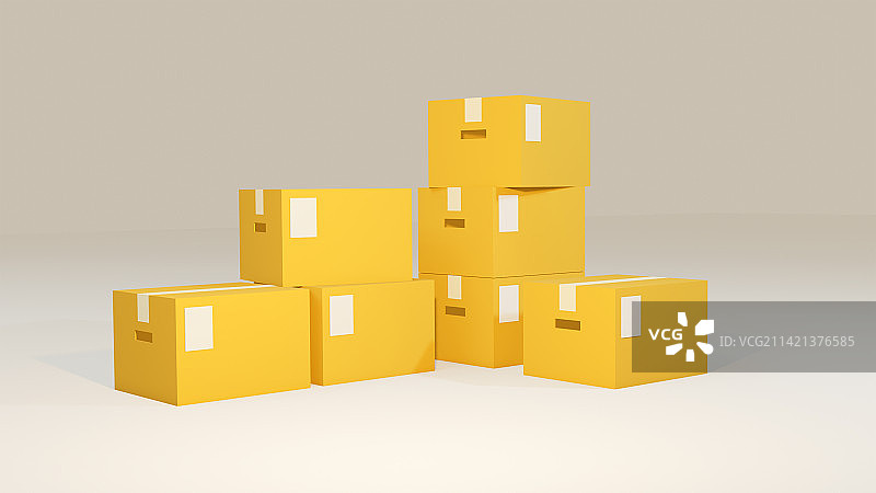 3D快递箱子图片素材