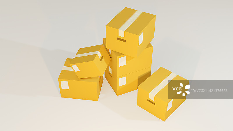 3D快递箱子图片素材