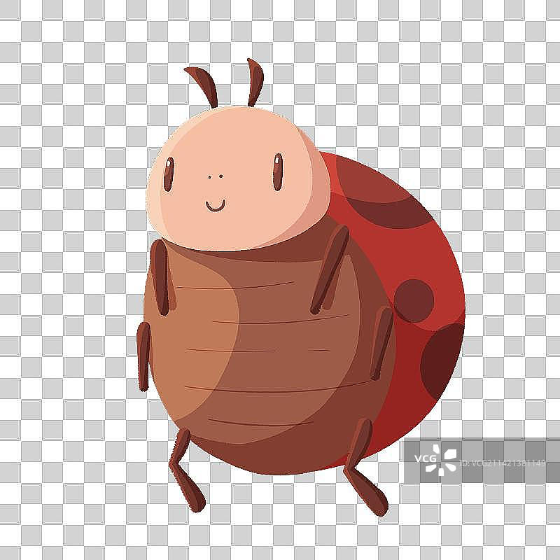 卡通瓢虫站立图片素材