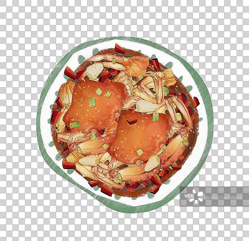 湘菜-口味蟹插画元素图片素材