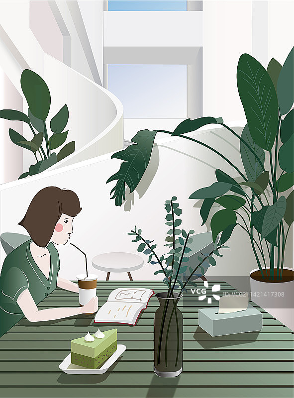 街头露天咖啡馆图片素材