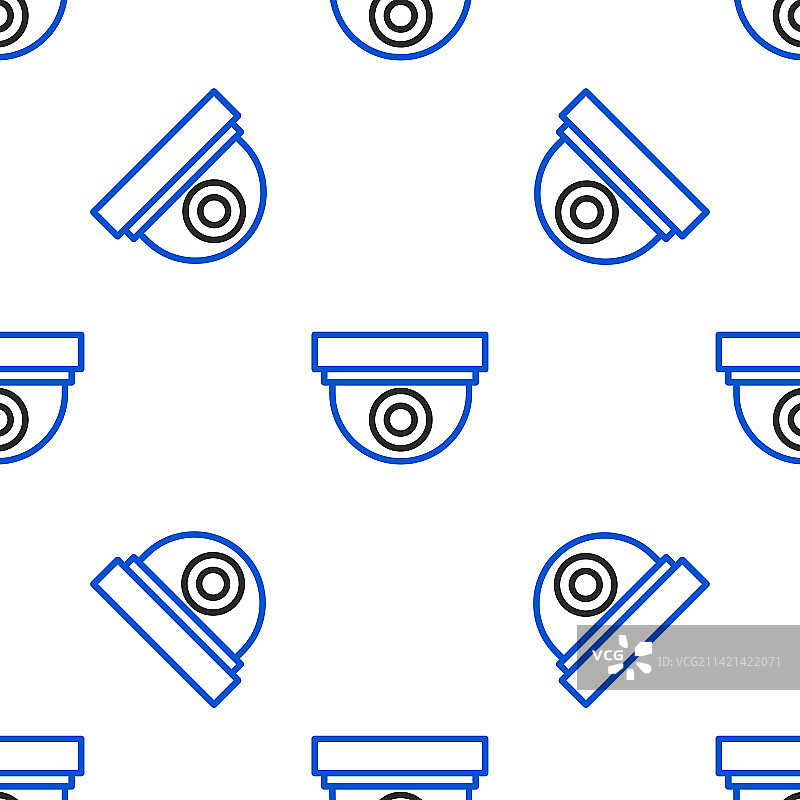 线条监控摄像头图标隔离无缝图片素材