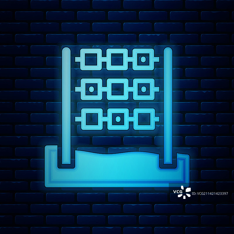 发光霓虹井字游戏图标图片素材