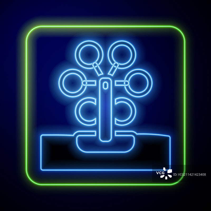 发光霓虹摩天轮图标图片素材