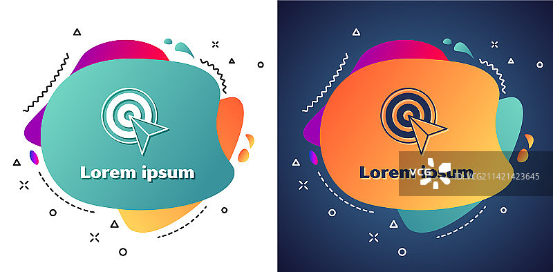 白色靶标金融目标概念图标图片素材