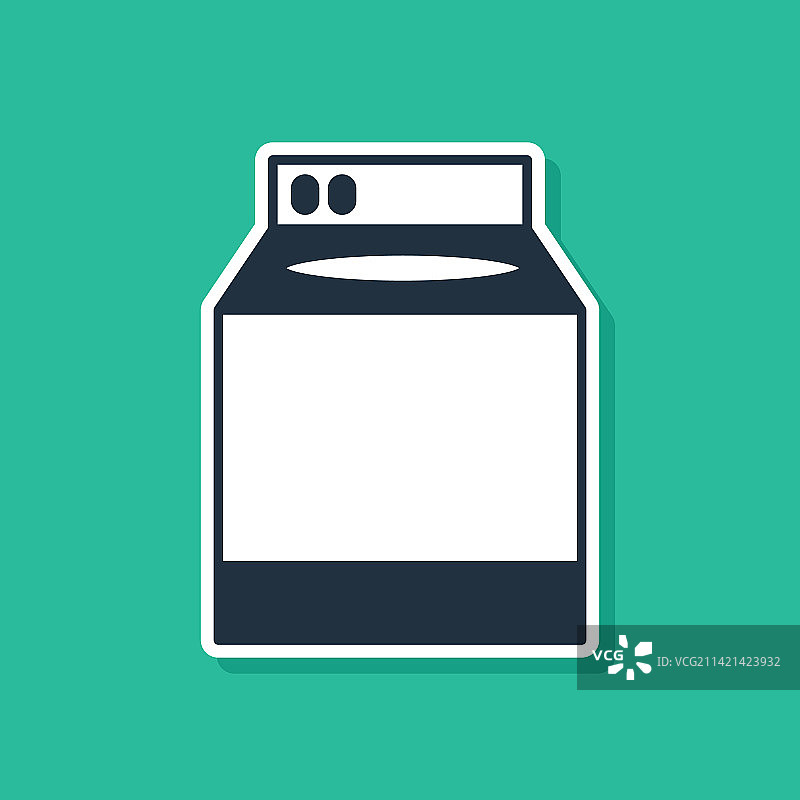 绿色背景上的蓝色垫圈图标图片素材