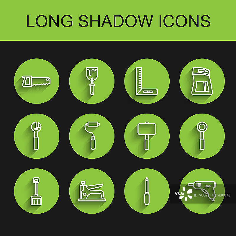 雪铲建筑用订书机线条素材图片素材