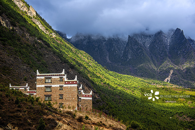 甲居藏寨图片素材