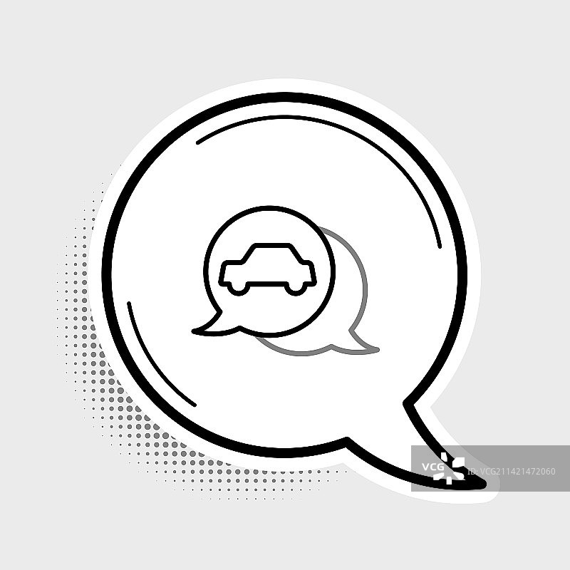 灰色背景上的汽车服务图标线条图片素材