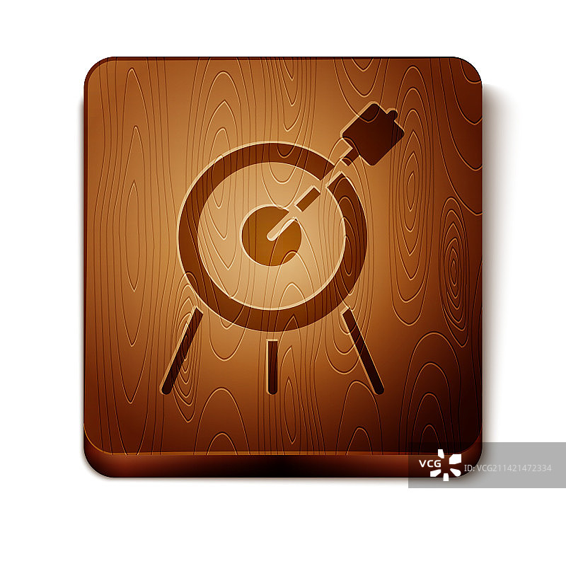 棕色靶标体育图标白色背景图片素材