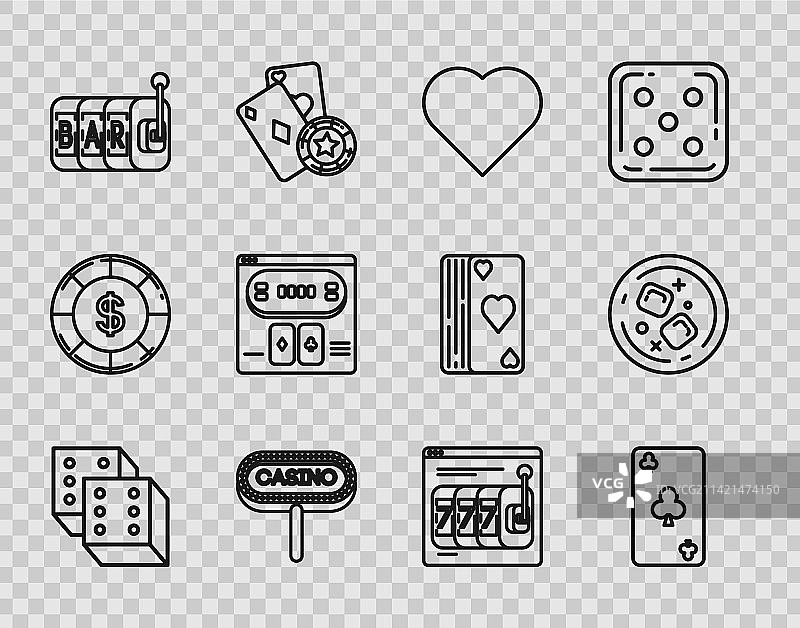 梅花游戏骰子扑克牌图片素材
