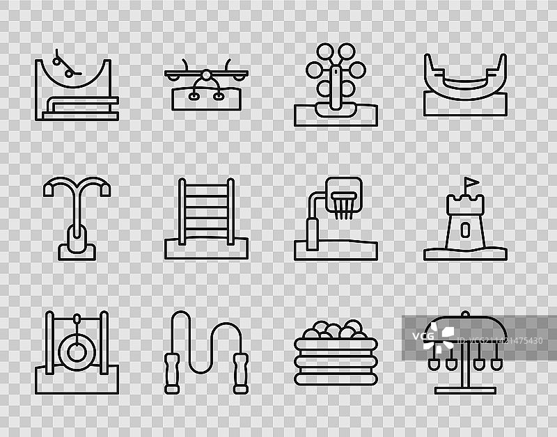 悬挂在绳索上的汽车轮胎图片素材