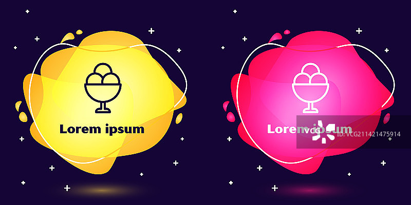 碗装冰淇淋图标合集图片素材