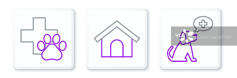 兽医诊所标志和狗窝图片素材