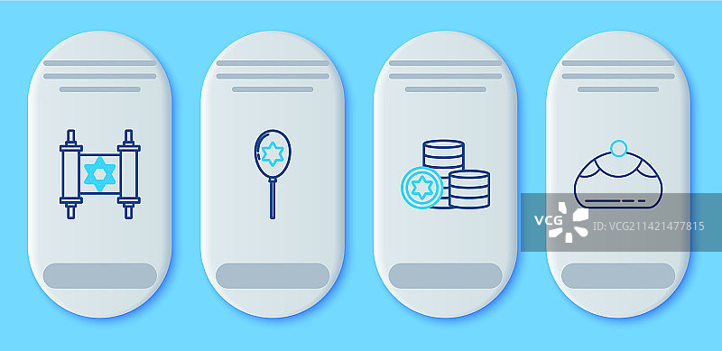 带大卫之星的丝带气球套装图片素材