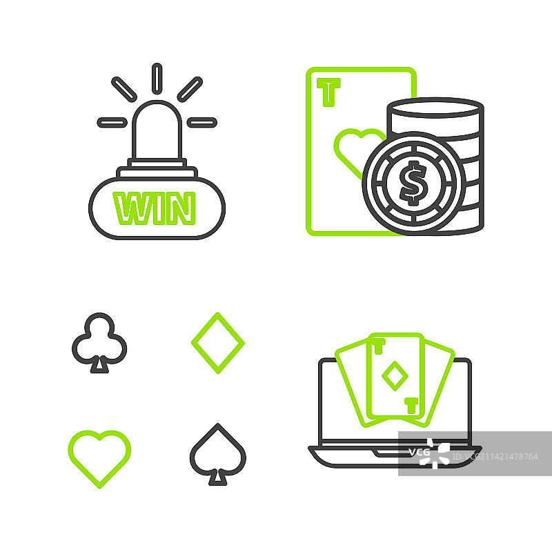 在线扑克牌桌游戏扑克牌图片素材