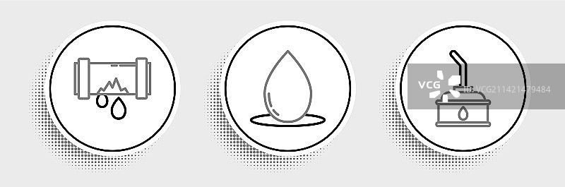 破损的机油金属罐图片素材