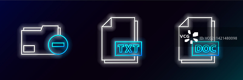 文档文件和文件夹线条图片素材