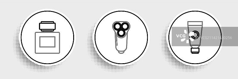 面霜润肤露化妆品软管和须后水图标图片素材