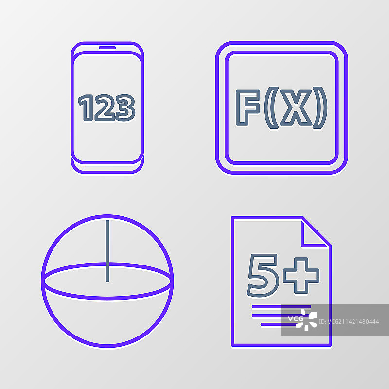 考试试卷与几何图形图片素材