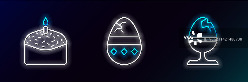 复活节彩蛋蛋糕与鸡组合图片素材