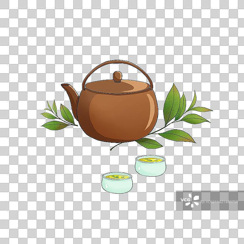 茶壶茶叶清茶图片素材