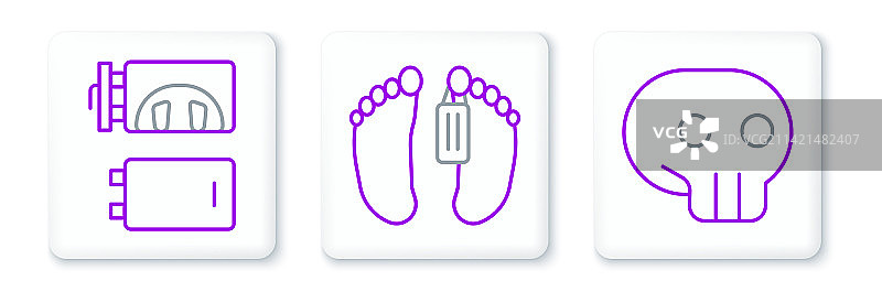 骷髅火葬场和尸体图标组合图片素材