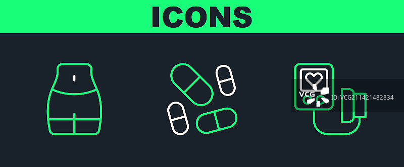 血压测量与健康女性图片素材