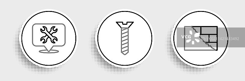 带有扳手和金属砖块的位置图片素材