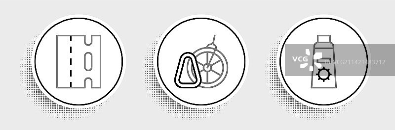 防晒霜自行车道图片素材