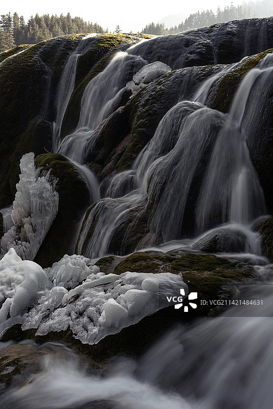 九寨沟冰瀑图片素材